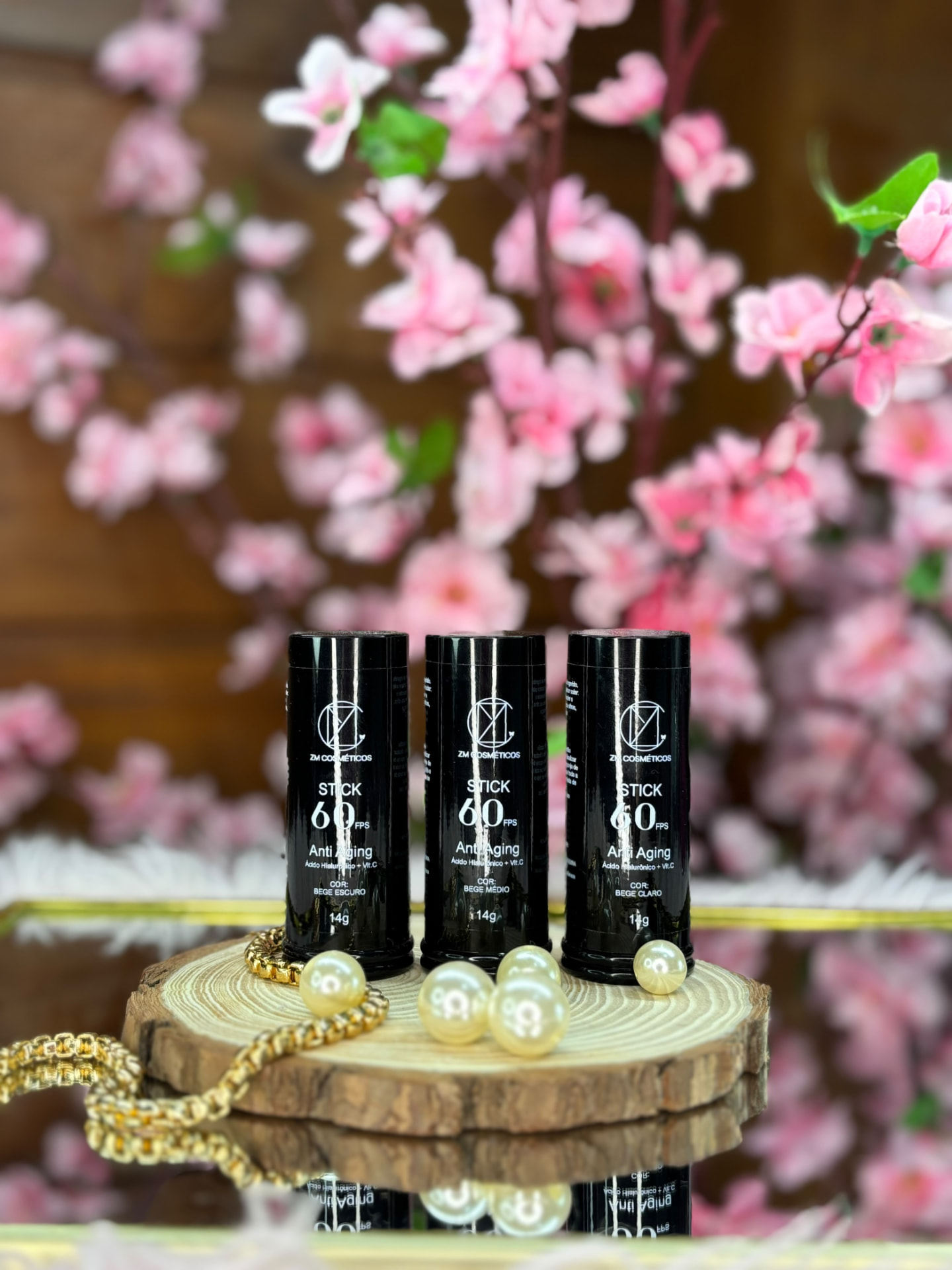 Produtos reais da ZM Beauty